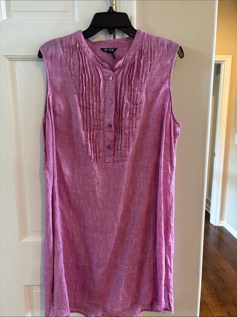 NIC+ZOE linen sleeveless dress. Size XL